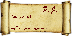 Pap Jermák névjegykártya